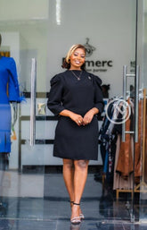 Elegant black shift dress